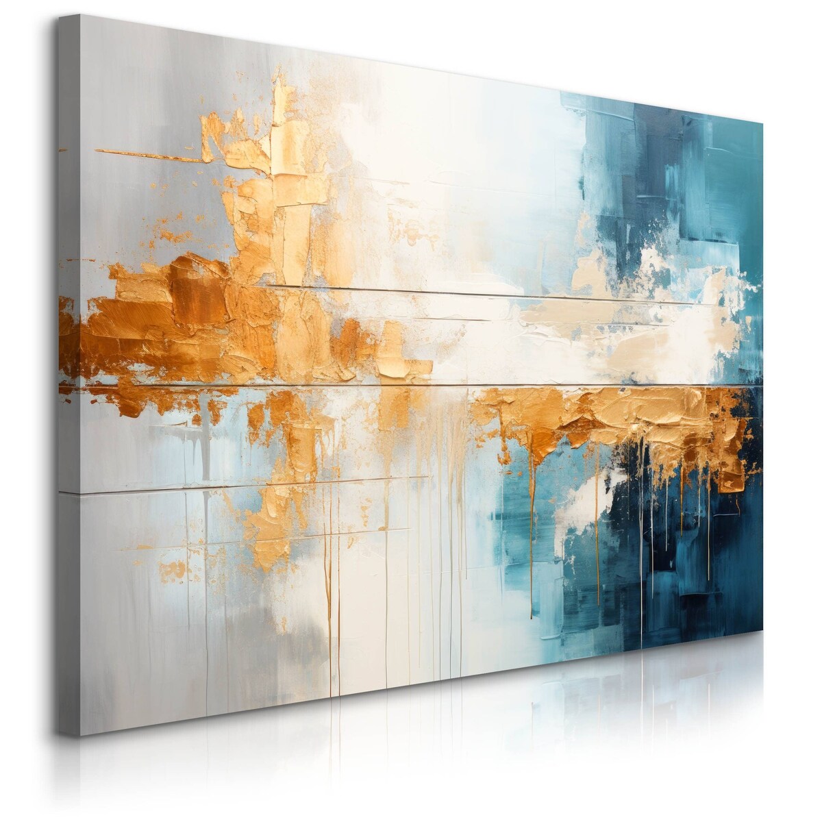 Obraz Canvas Do Sypialni Abstrakcja Styl Glamour Elementy Złota 100x70cm