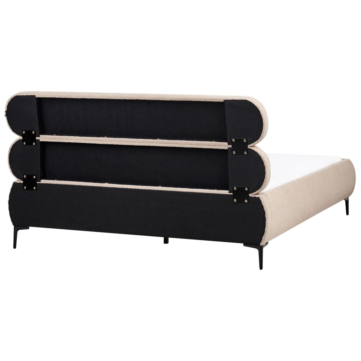 Łóżko Boucle LESSAY 180 x 200 cm Beżowoszary