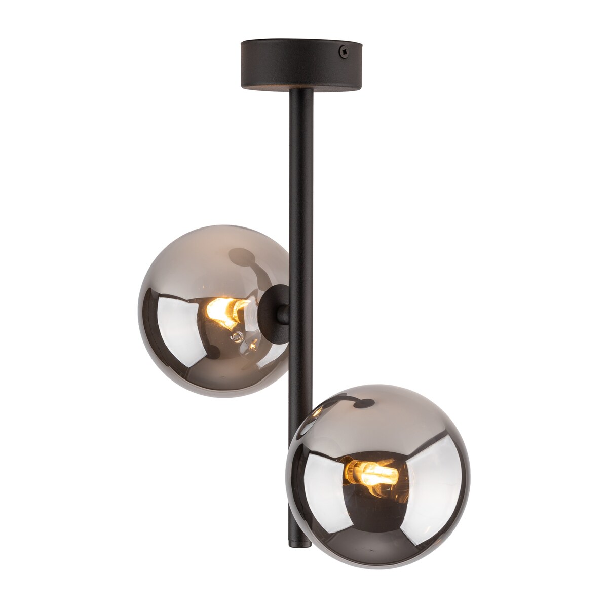 Nowoczesna lampa sufitowa TK Lighting ESTERA BLACK 6706 czarna 2xG9 szklany klosz 27 cm