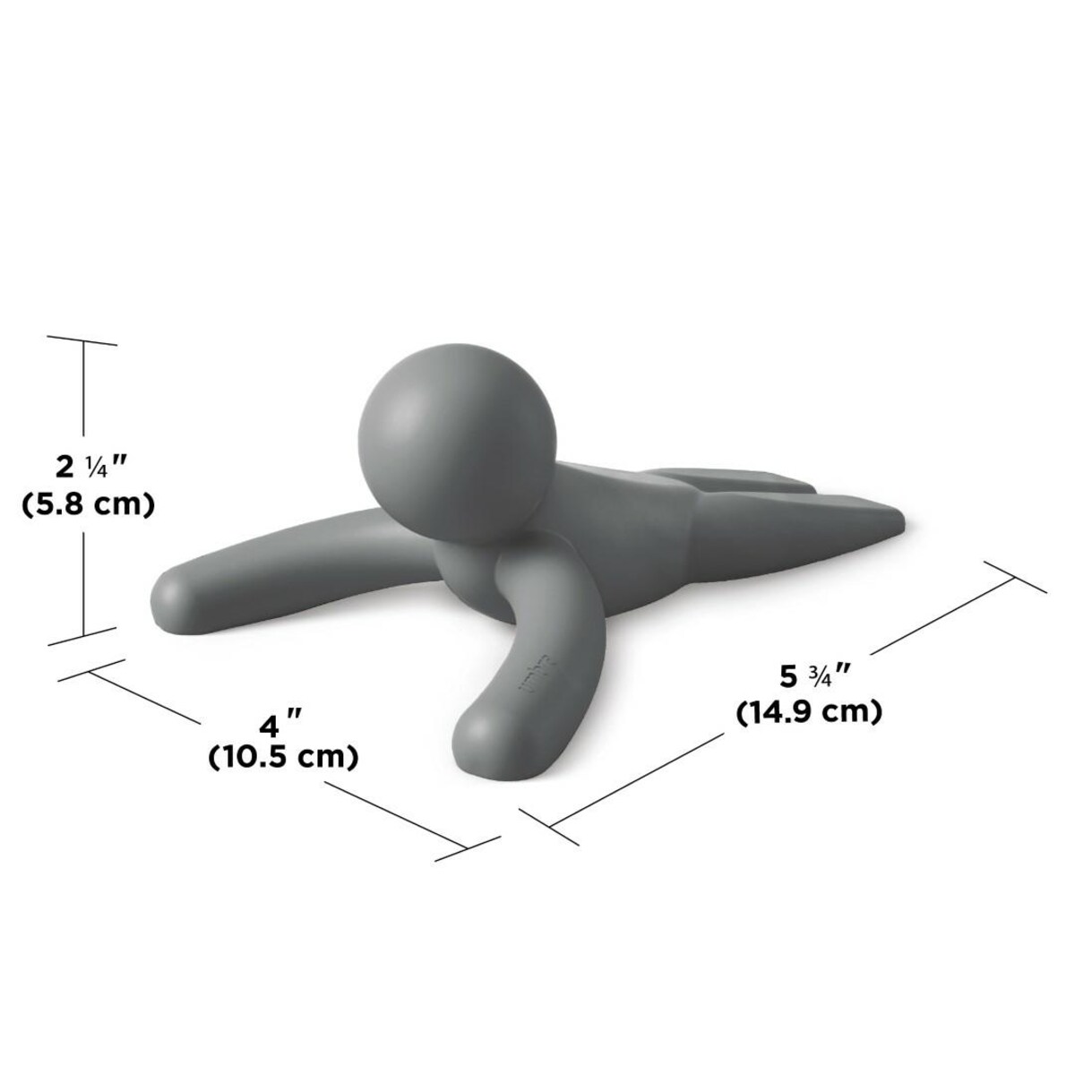 Zestaw 2 stoperów do drzwi (szarych) Buddy Umbra