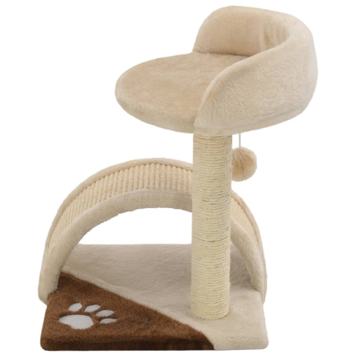 vidaXL Drapak dla kota z sizalowym słupkiem, 40 cm, beżowo-brązowy