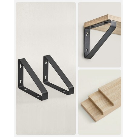 Półka Ścienna Wisząca Zestaw 3 Sztuki Sonoma