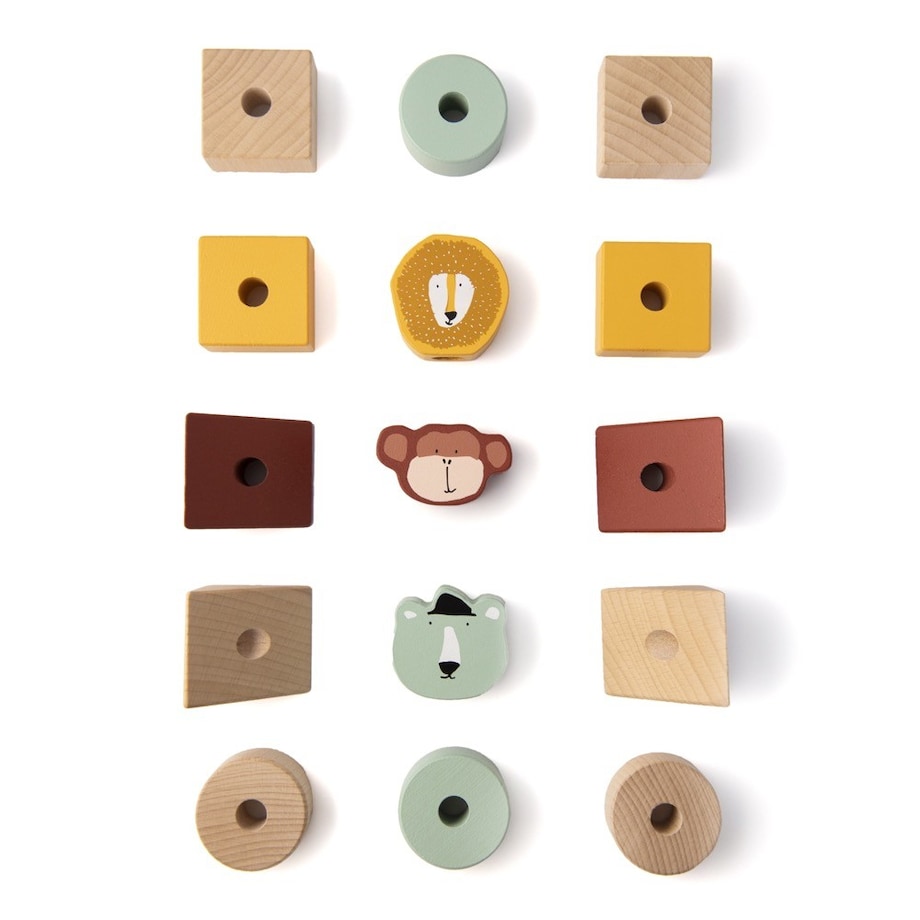 Drewniana układanka ze zwierzątkami