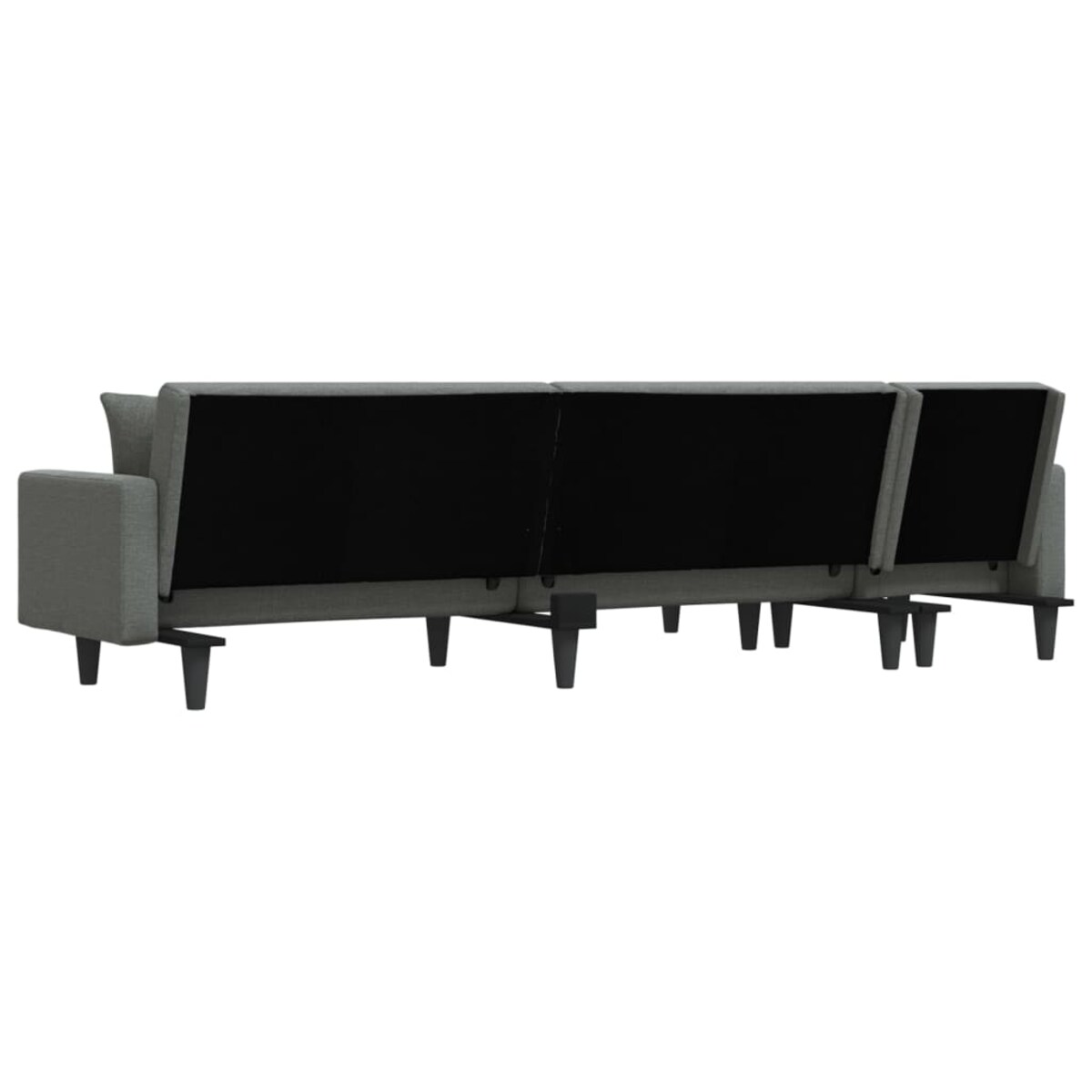 vidaXL Sofa rozkładana L, ciemnoszara, 275x140x70 cm, tkanina