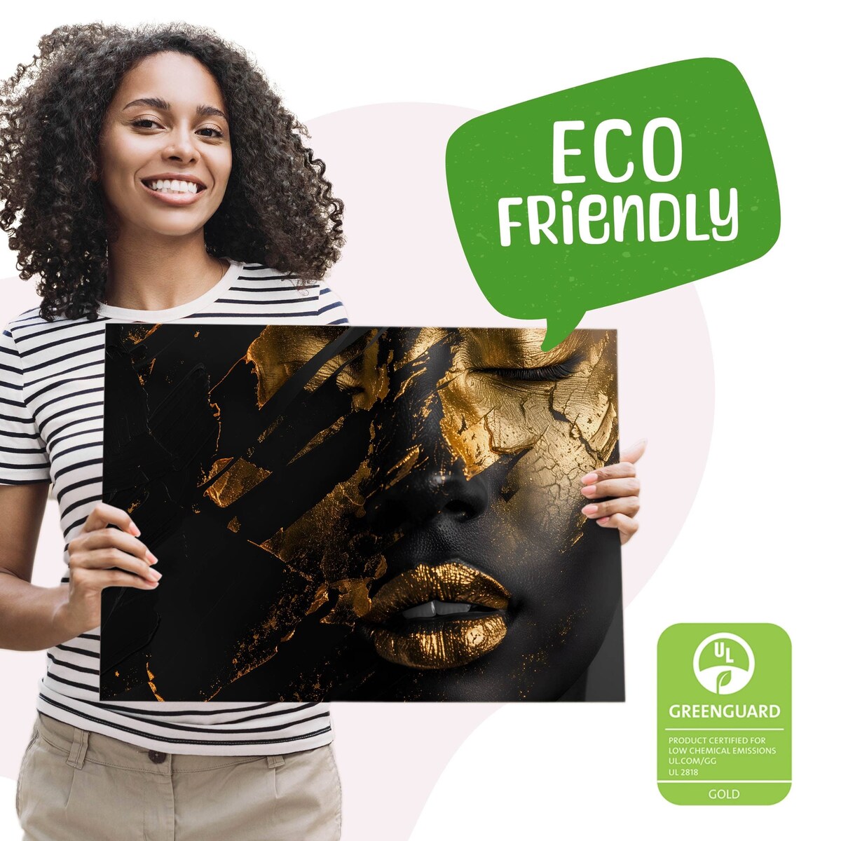 Obraz Do Salonu Sypialni Styl Glamour Abstrakcja Kobiecy Portret 70x50cm