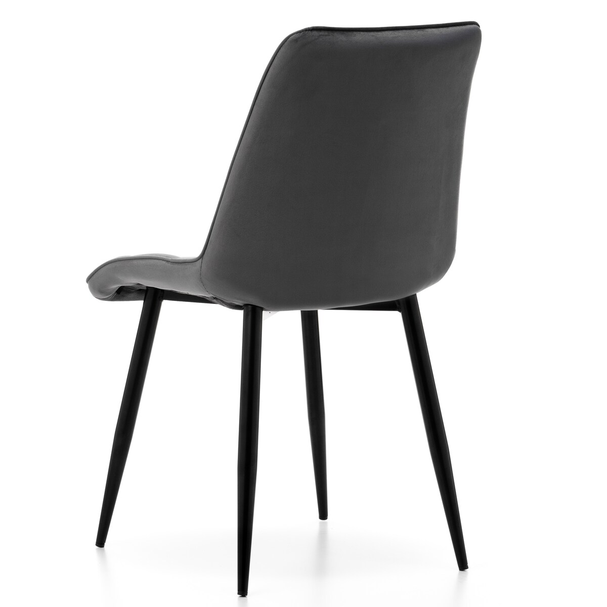 Krzesło tapicerowane welurowe CHIC velvet szary do salonu jadalni