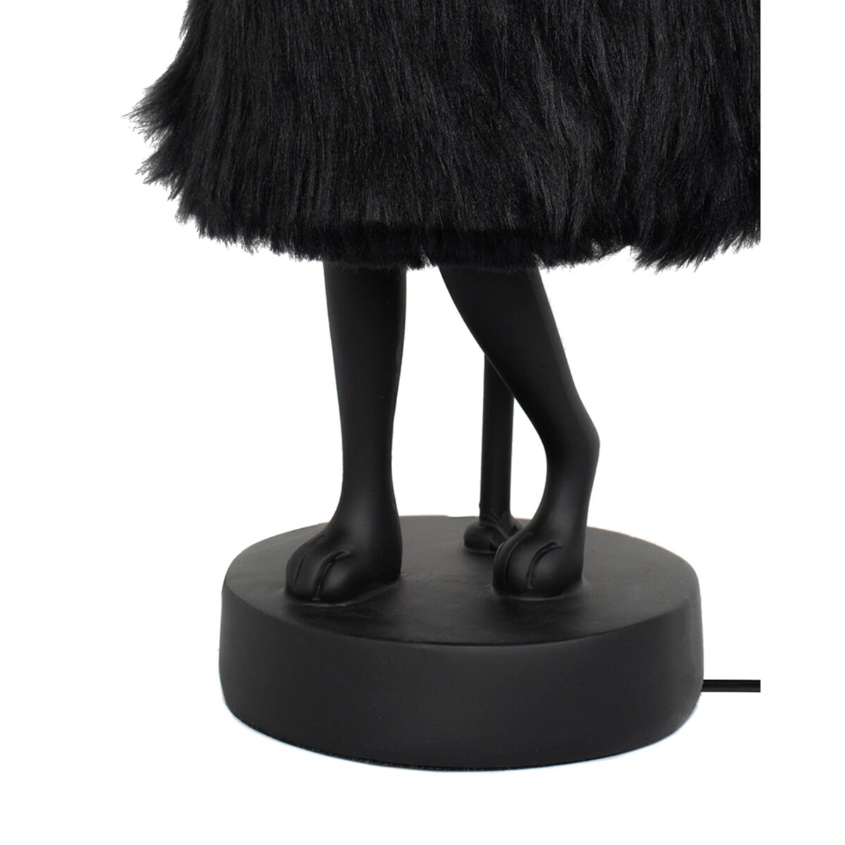 KARE lampa stołowa RABBIT FUR 50 cm czarna / złota