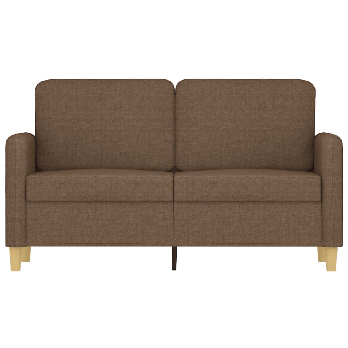 vidaXL Sofa 2-osobowa, brązowa, 120 cm, tapicerowana tkaniną
