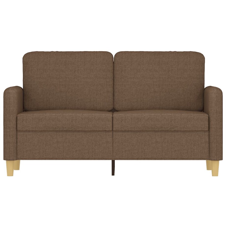 vidaXL Sofa 2-osobowa, brązowa, 120 cm, tapicerowana tkaniną