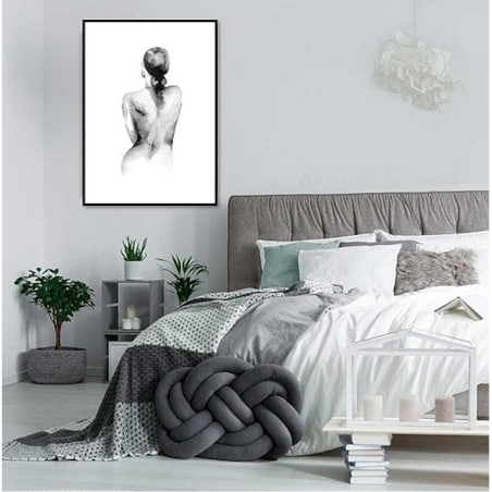 Poster Story, Plakat, Obraz - Kobieta Odwrócona Plecami w Akwareli, wymiary 60 x 84 cm