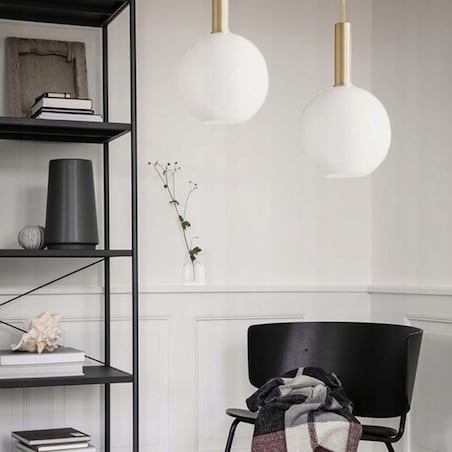 Lampa Wisząca Sufitowa Szklana Mleczna Złota Biała