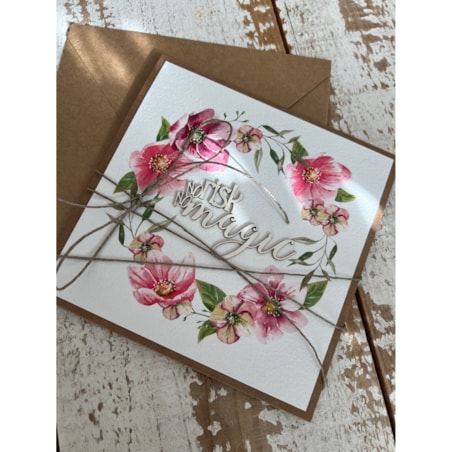 Kartka motywacyjna ręcznie robiona - no Risk no Magic