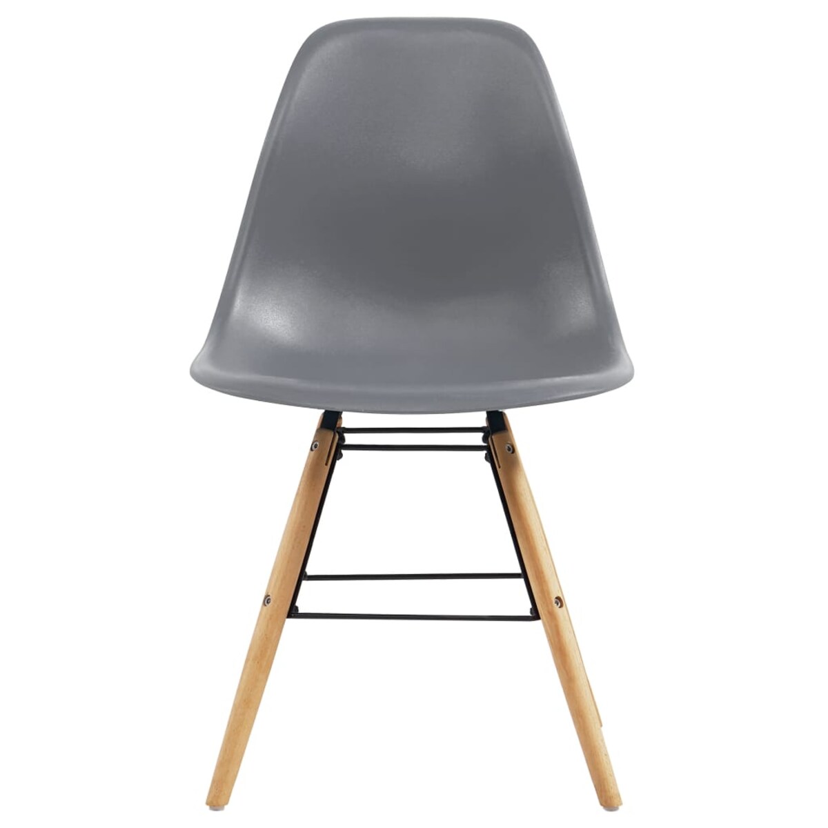 vidaXL 5-częściowy zestaw jadalniany, plastik, szary