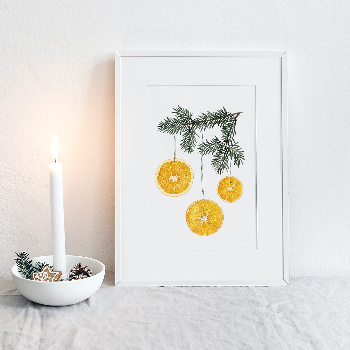 Plakat Pomarańcza z gałązką 21x30cm