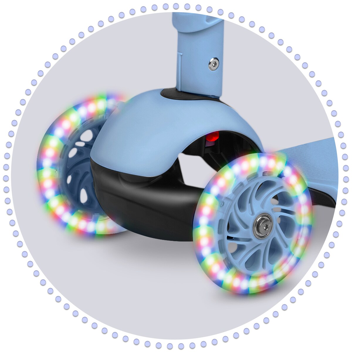 Hulajnoga trójkołowa balansowa dla dzieci 3w1 Ricokids Todi szaro-niebieska