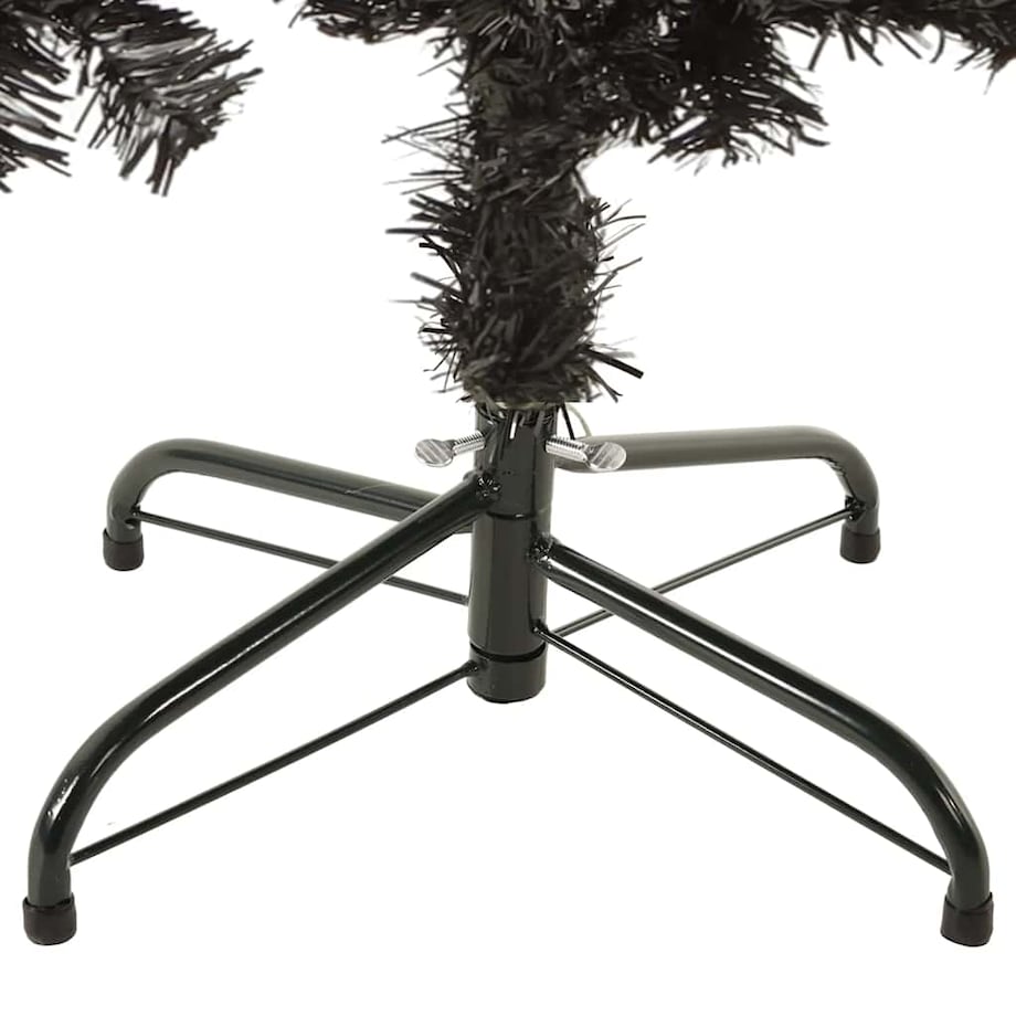 vidaXL Smukła choinka, czarna, 150 cm