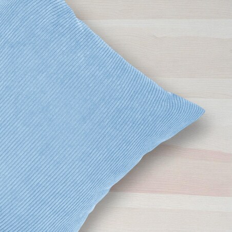 Błękitna sztruksowa poduszka dekoracyjna 50x50 Iga - duża