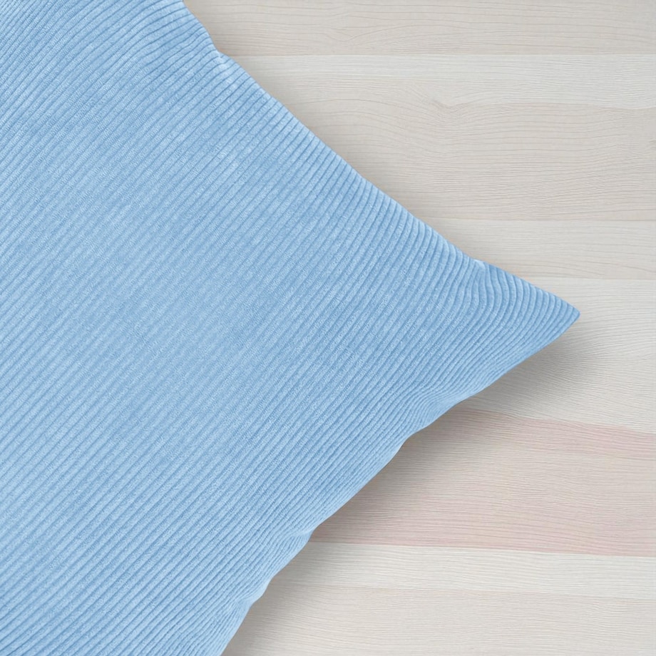 Błękitna sztruksowa poduszka dekoracyjna 50x50 Iga - duża