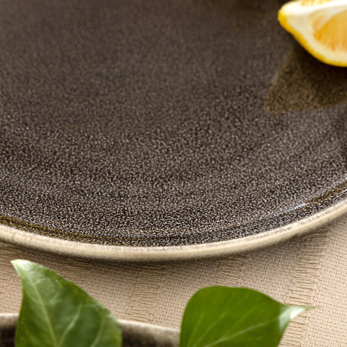 EDA Zestaw obiadowy 6 os. (32 el.), brązowy/szary/beżowy