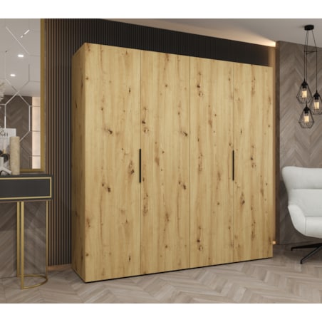 Szafa uchylna otwierana MARBELLA 1 200 wys. 202 cm Artisan + u. Czarny