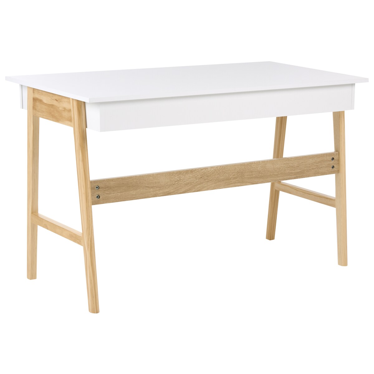 Biurko THESLAY Jasny brąz/ biały 120 cm 60 cm