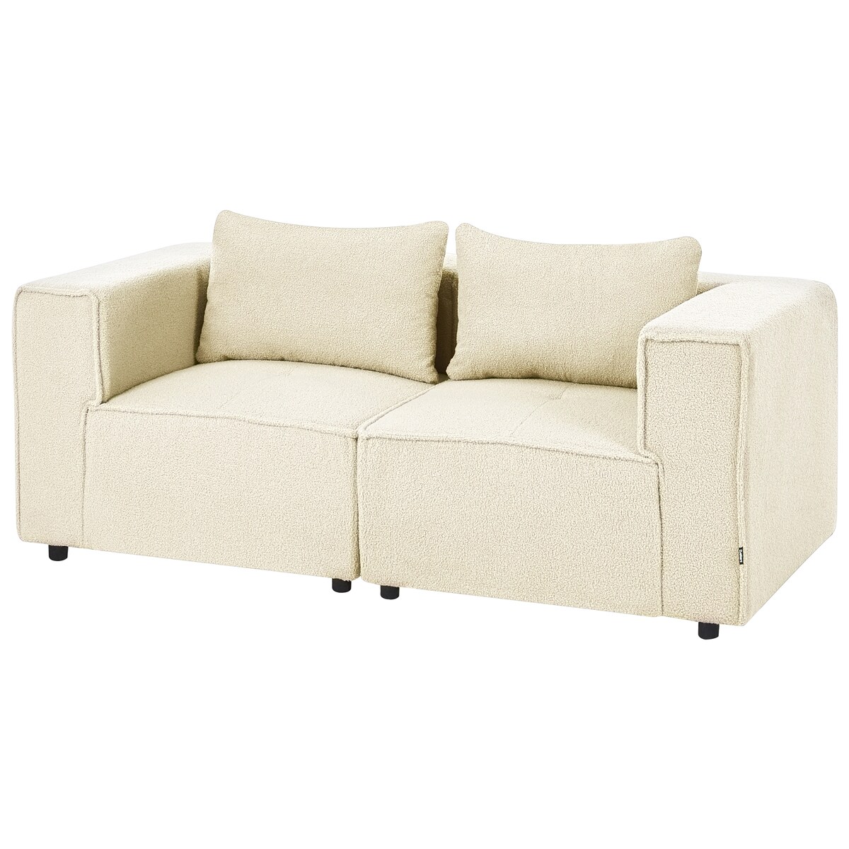 Sofa modułowa dla 2 osób AXEBO Boucle Złamana biel