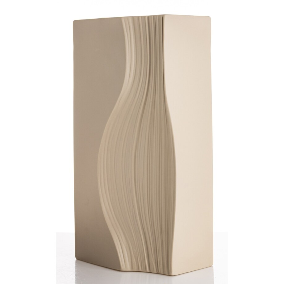 Wazon porcelanowy 35x17x12 cm PRINCIPE beżowy