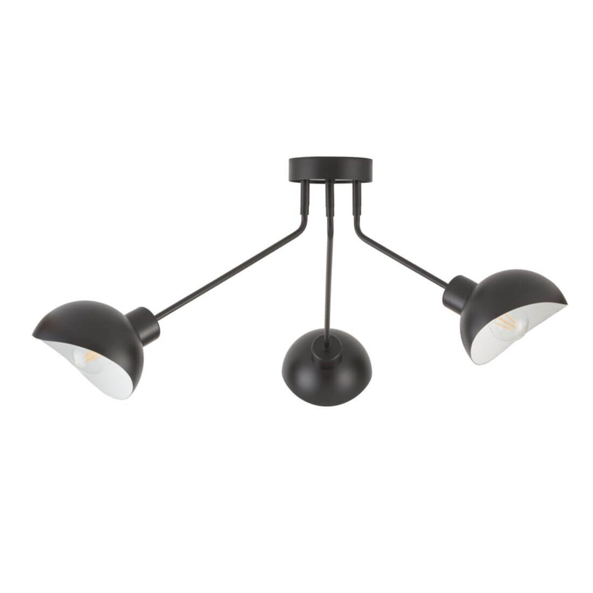 Nowoczesna lampa sufitowa Roy 3-punktowa nad stół czarna