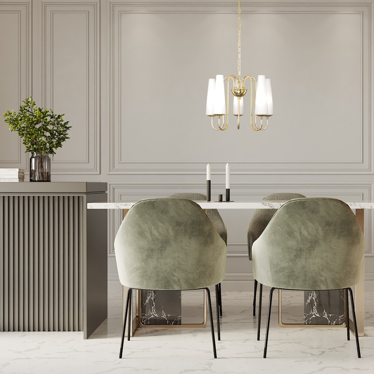 Żyrandol świecznikowy Magnum 1127 Zumaline na łańcuchu złoty