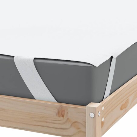 vidaXL Ochraniacz na materac, biały, 90x200 cm, wodoodporny