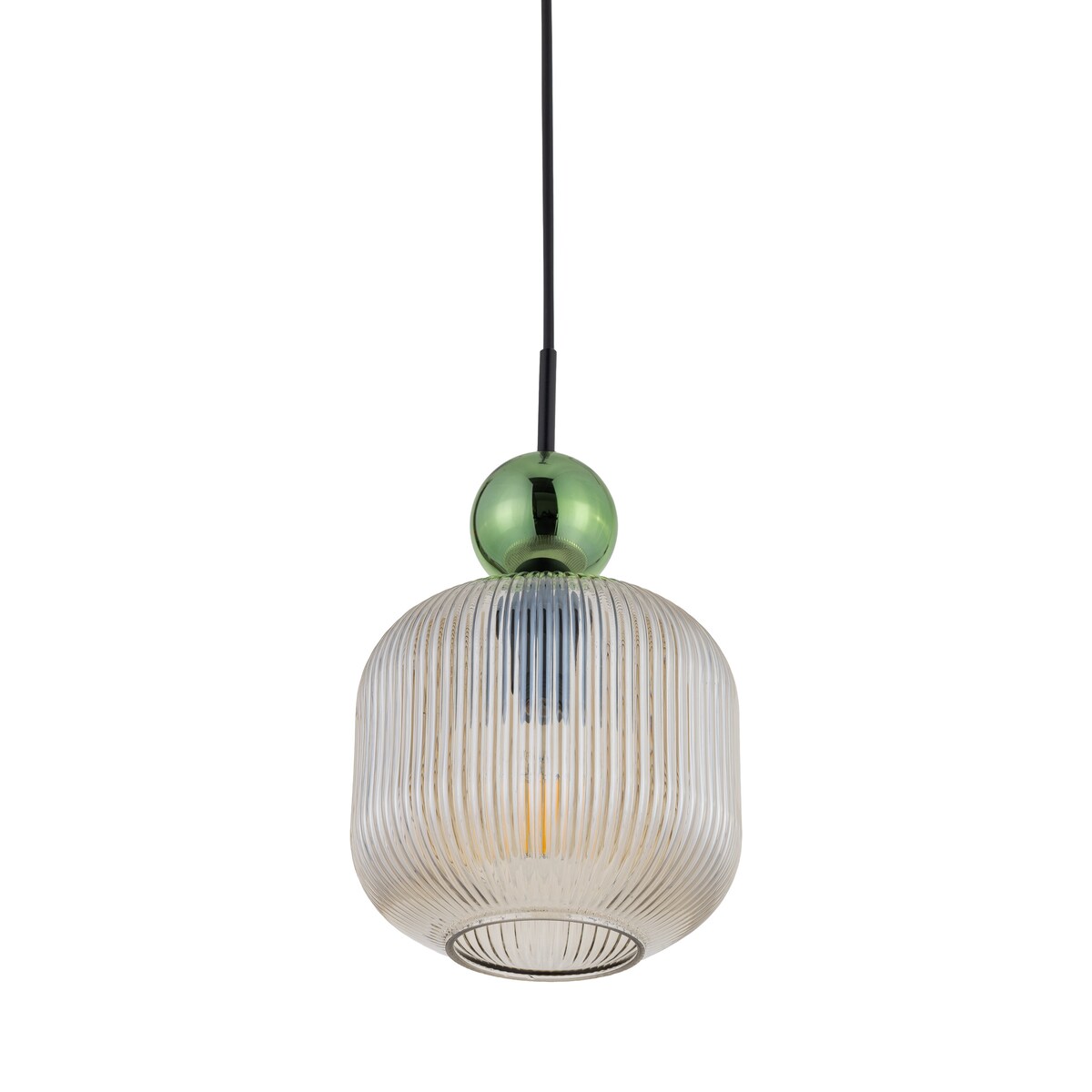 Lampa Wisząca Tk Lighting Sophia Big Koniakowy Klosz Zielona Kulka E27