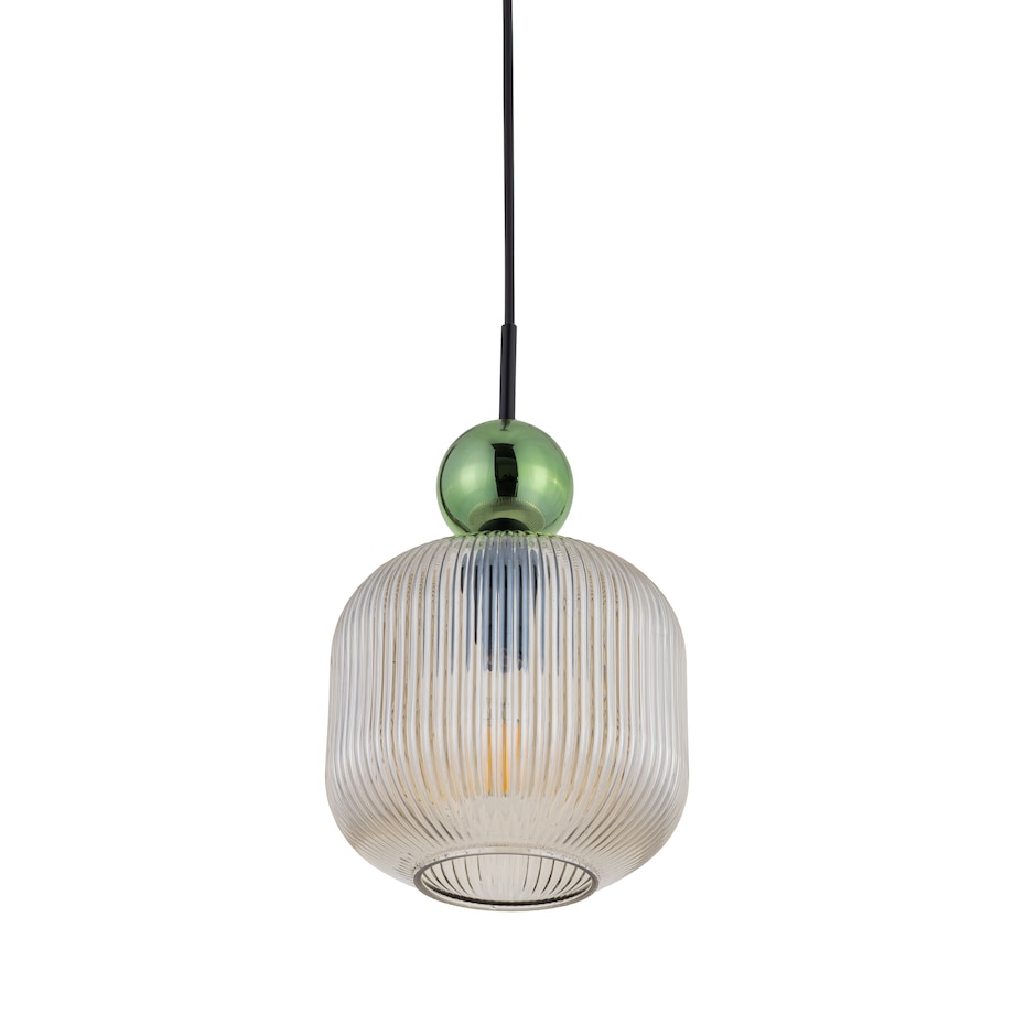 Lampa Wisząca Tk Lighting Sophia Big Koniakowy Klosz Zielona Kulka E27