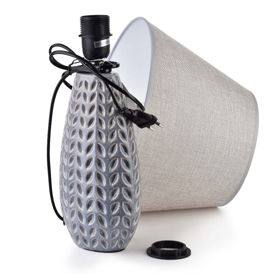 LETI GREY Lampa stołowa 12x8.5x47cm