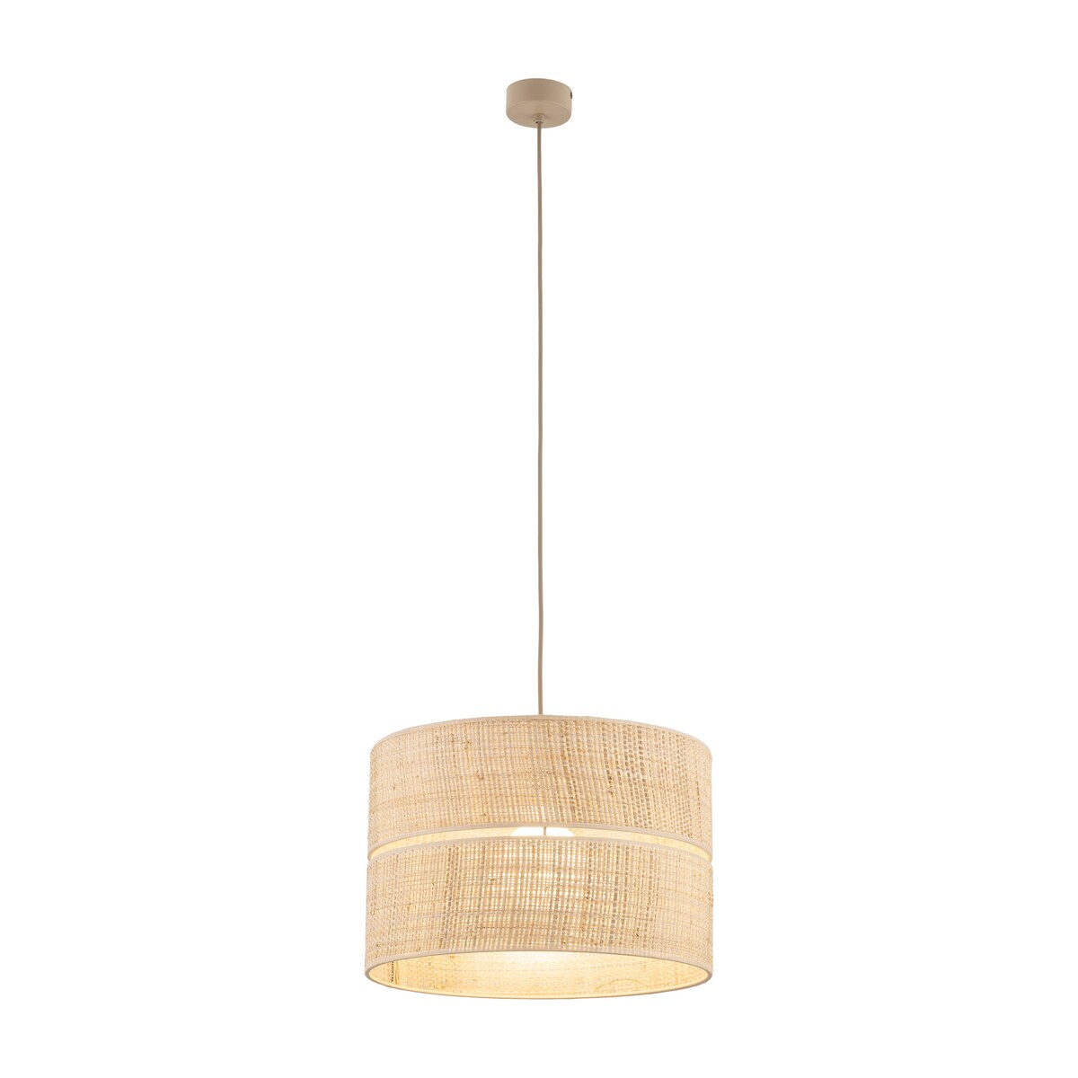Lampa wisząca TK Lighting CALMA 380 11601 beżowa rafia E27 38 cm