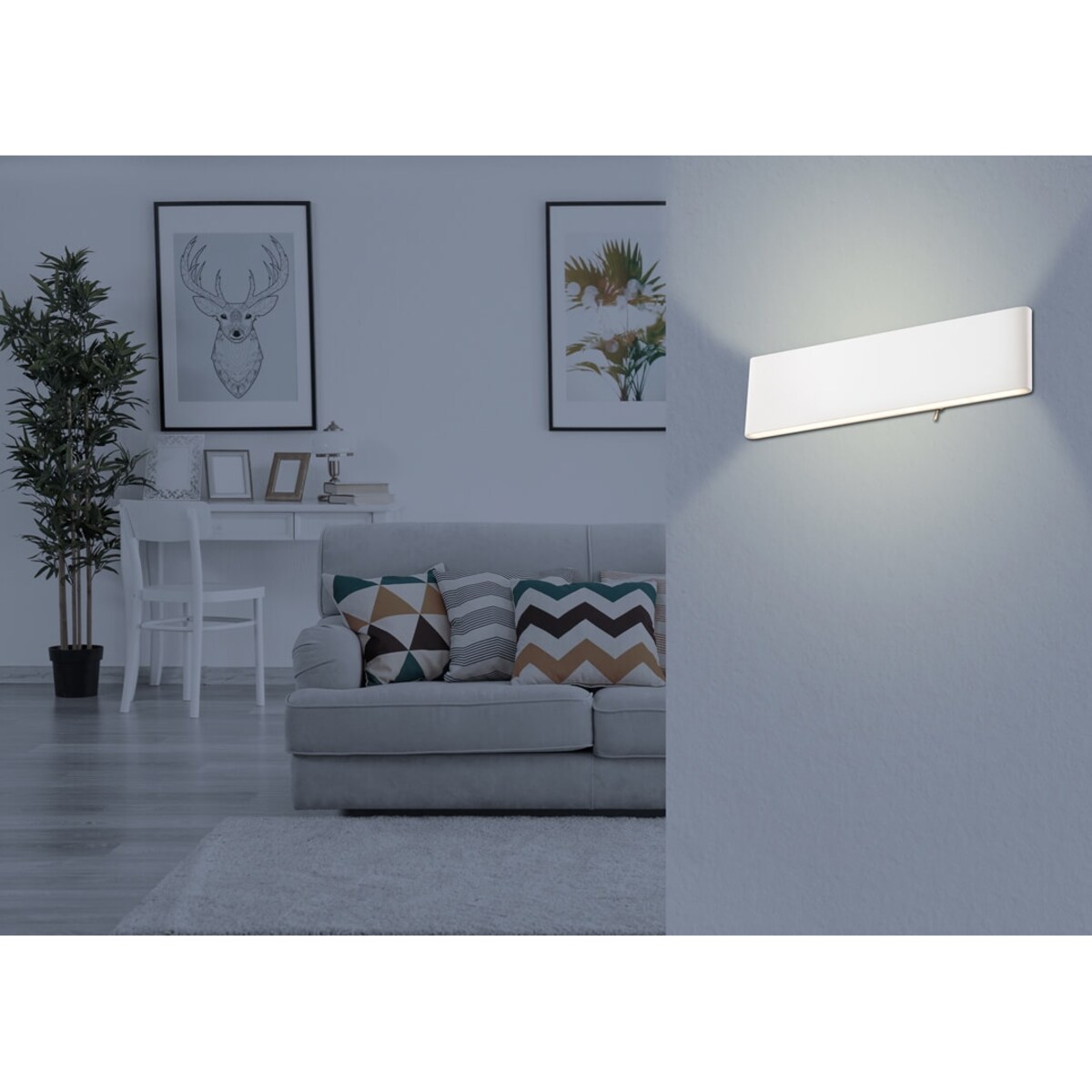 Lampa ścienna Siegfried 41751-12W podłużna LED 24W biała