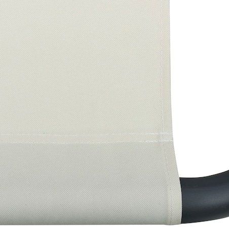 vidaXL Leżanka ogrodowa, kremowa, 200 x 90 cm, stal