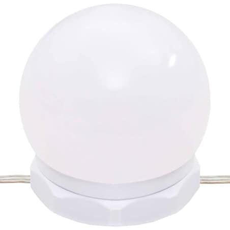 vidaXL Toaletka z oświetleniem LED, biała, połysk, 74,5x40x141 cm