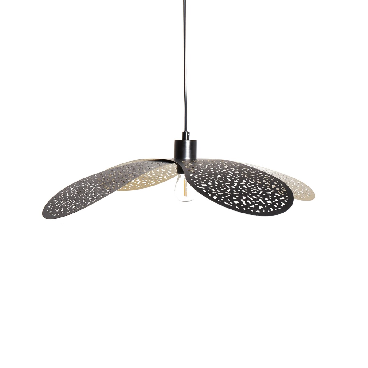 Lampa wisząca metalowa czarna KOSHI