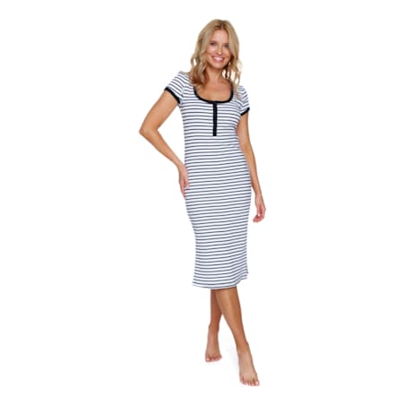 Doctor Nap Czarna koszula nocna damska - S