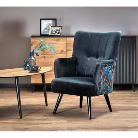 Fotel do salonu PAGONI VELVET czarny