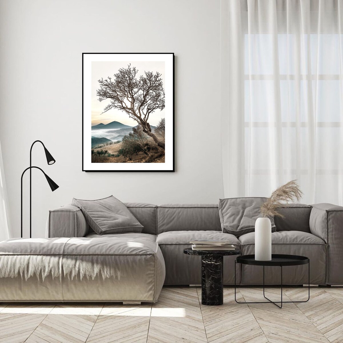 Poster Story, Plakat, Obraz - Stare Drzewo na Wzgórzu, wymiary 30 x 42 cm