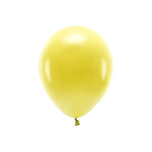 Balony Eco 30cm pastelowe, ciemny żółty (1 op. / 10 szt.)