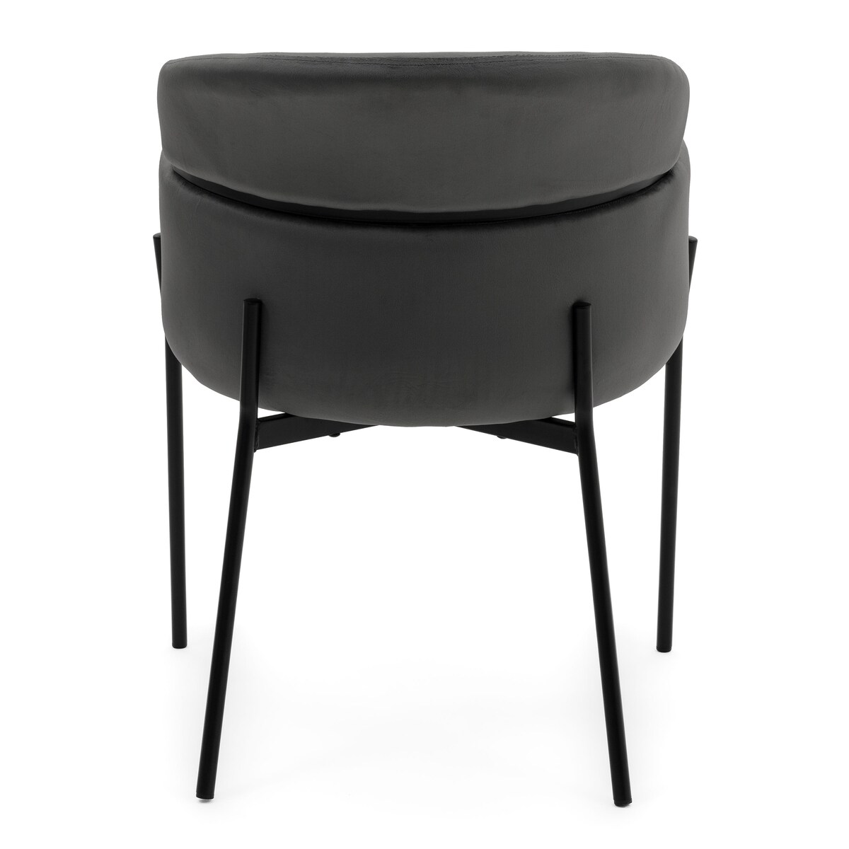 Krzesło tapicerowane welurowe do salonu BOLZANO szare