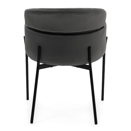 Krzesło tapicerowane welurowe do salonu BOLZANO szare