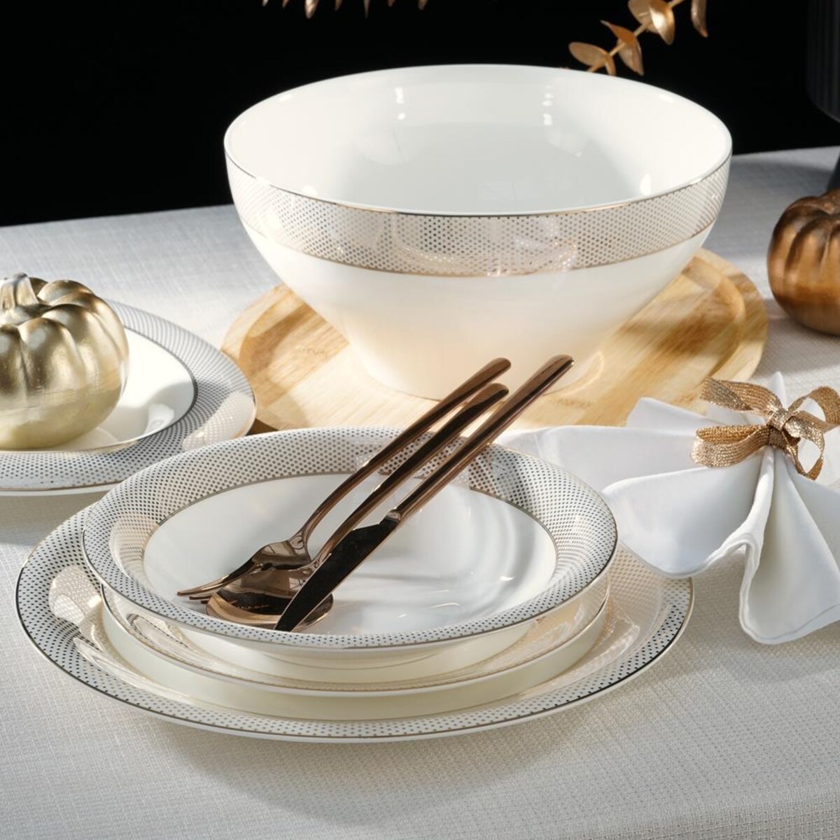 VILLA ITALIA Serwis obiadowy na 12 osób porcelanowy MARILYN