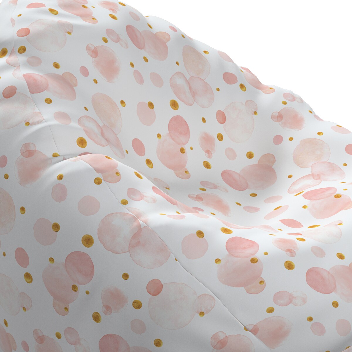 Worek do siedzenia Bowli, ecru-różowy, Ø50 x 85 cm, Magic Collection