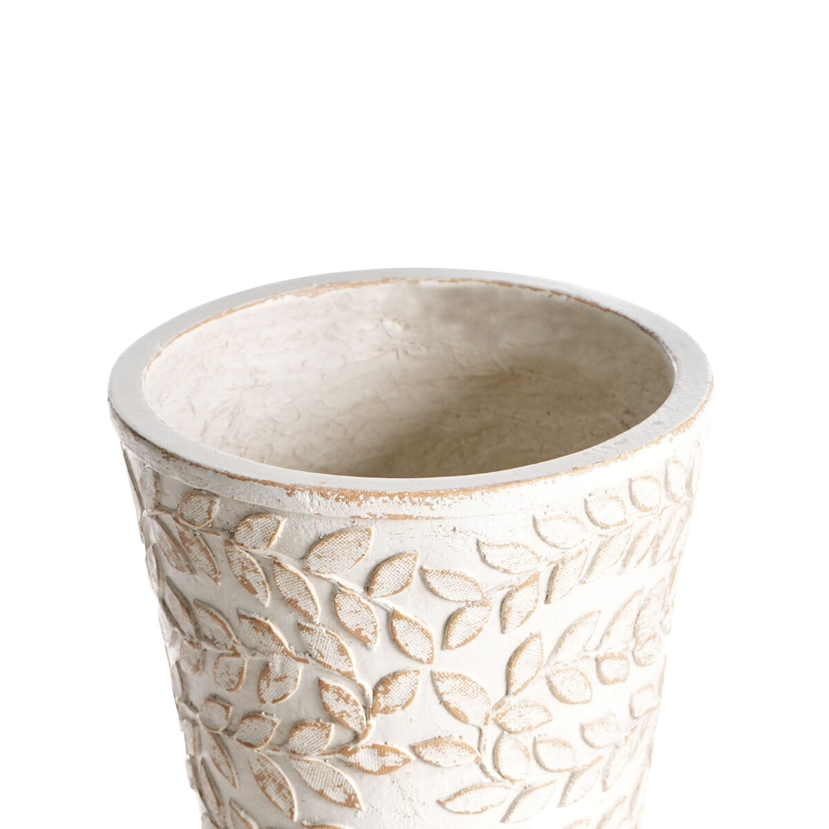 Doniczka na nóżkach ALIARTOS Ceramika 26 cm Złamana biel