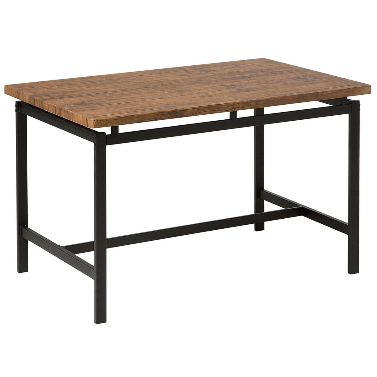 Zestaw do jadalni stół i 4 krzesła ciemne drewno z czarnym ARLINGTON