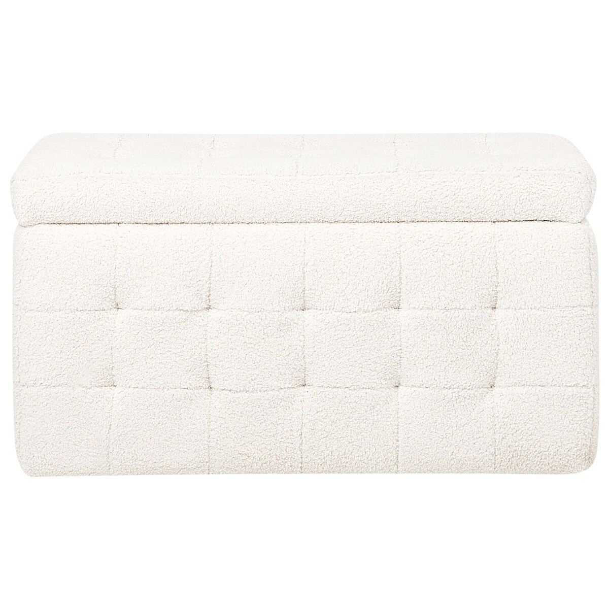 Puf ze schowkiem boucle biały MICHIGAN