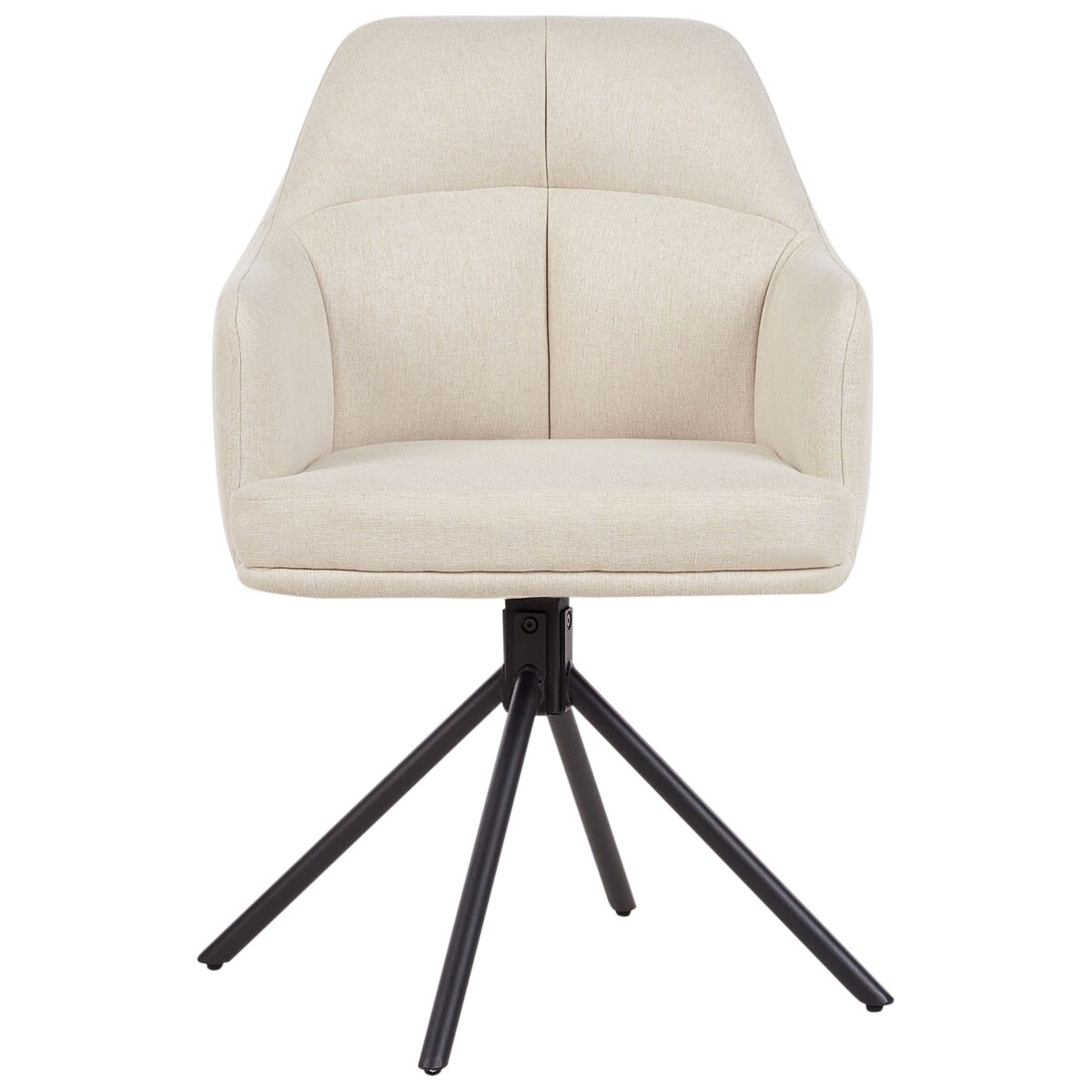 Zestaw 2 krzeseł MIRA Tkanina Beżowy